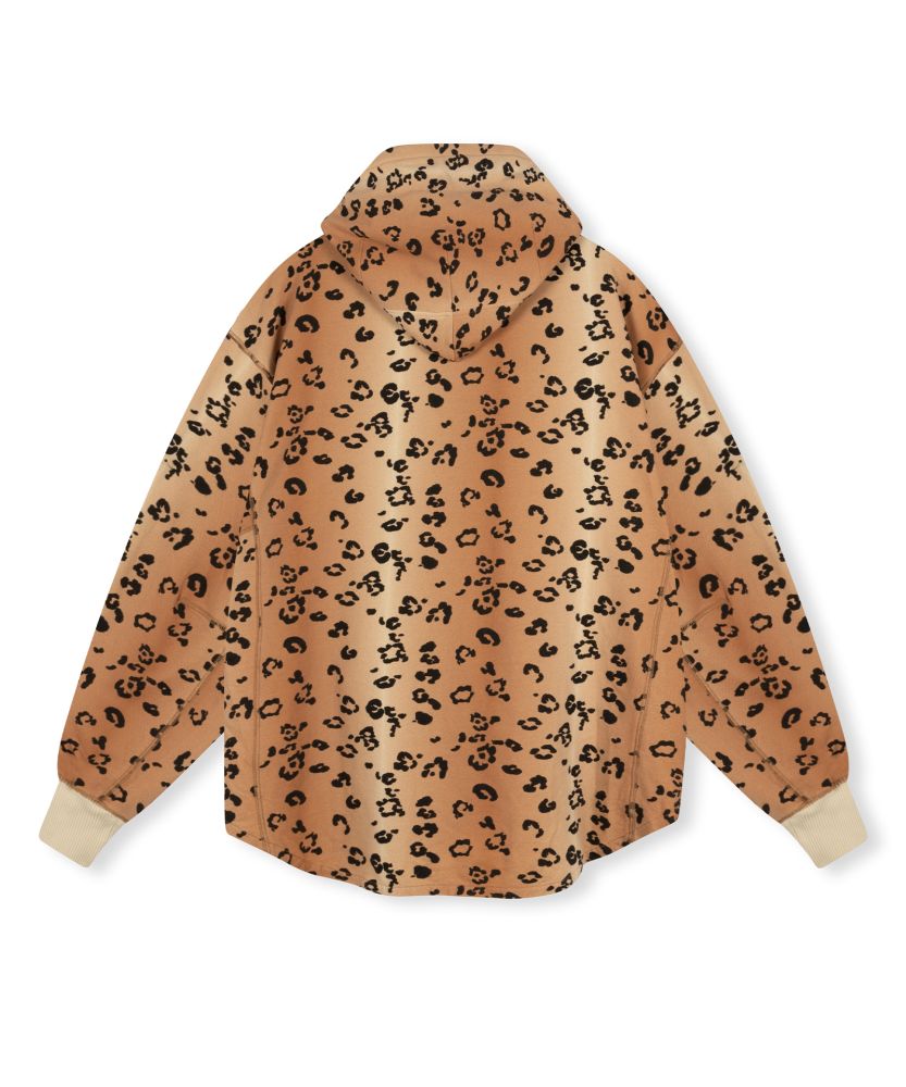 zipper hoodie leopard