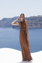 Grecian maxi dress with knitted details